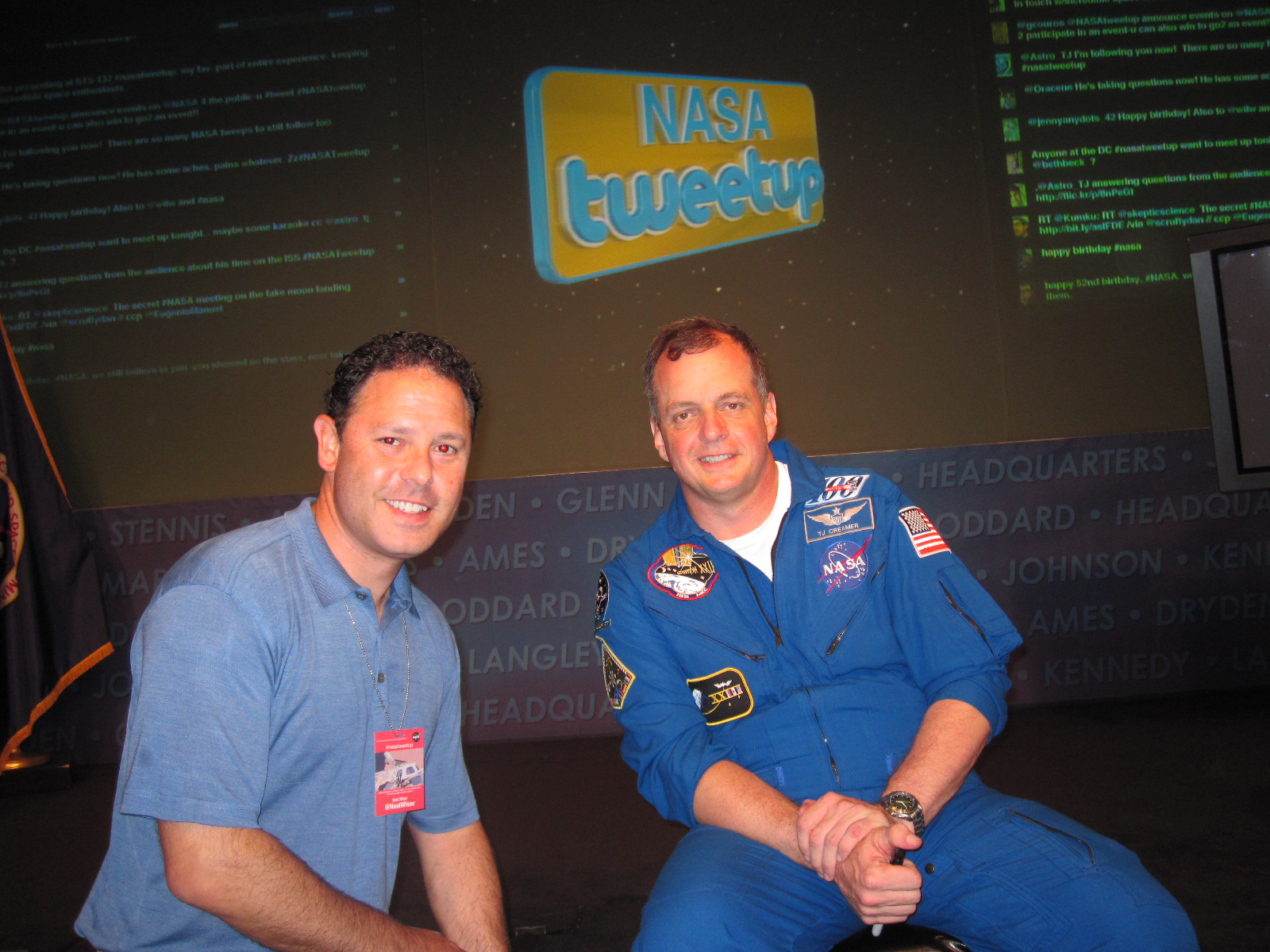 Neal and Astronaut TJ Creamer